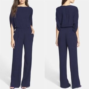 Diane Von Furstenberg Navy Blue Dezi Jumpsuit